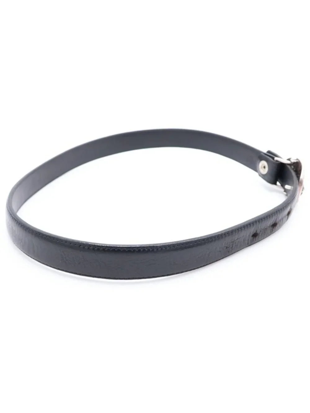 Chrome Hearts Buckl Oval 1.0 Classic Cross Silver Buckle Belt
